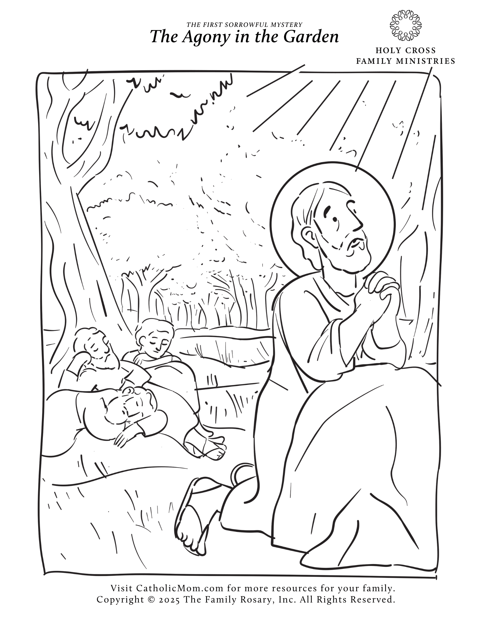Mysteries of the Rosary Coloring Pages