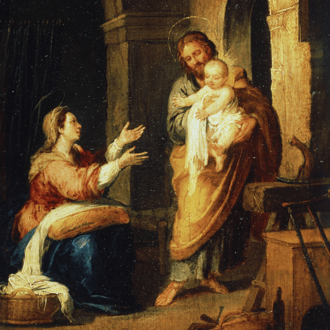 Holy Family at Home Painting