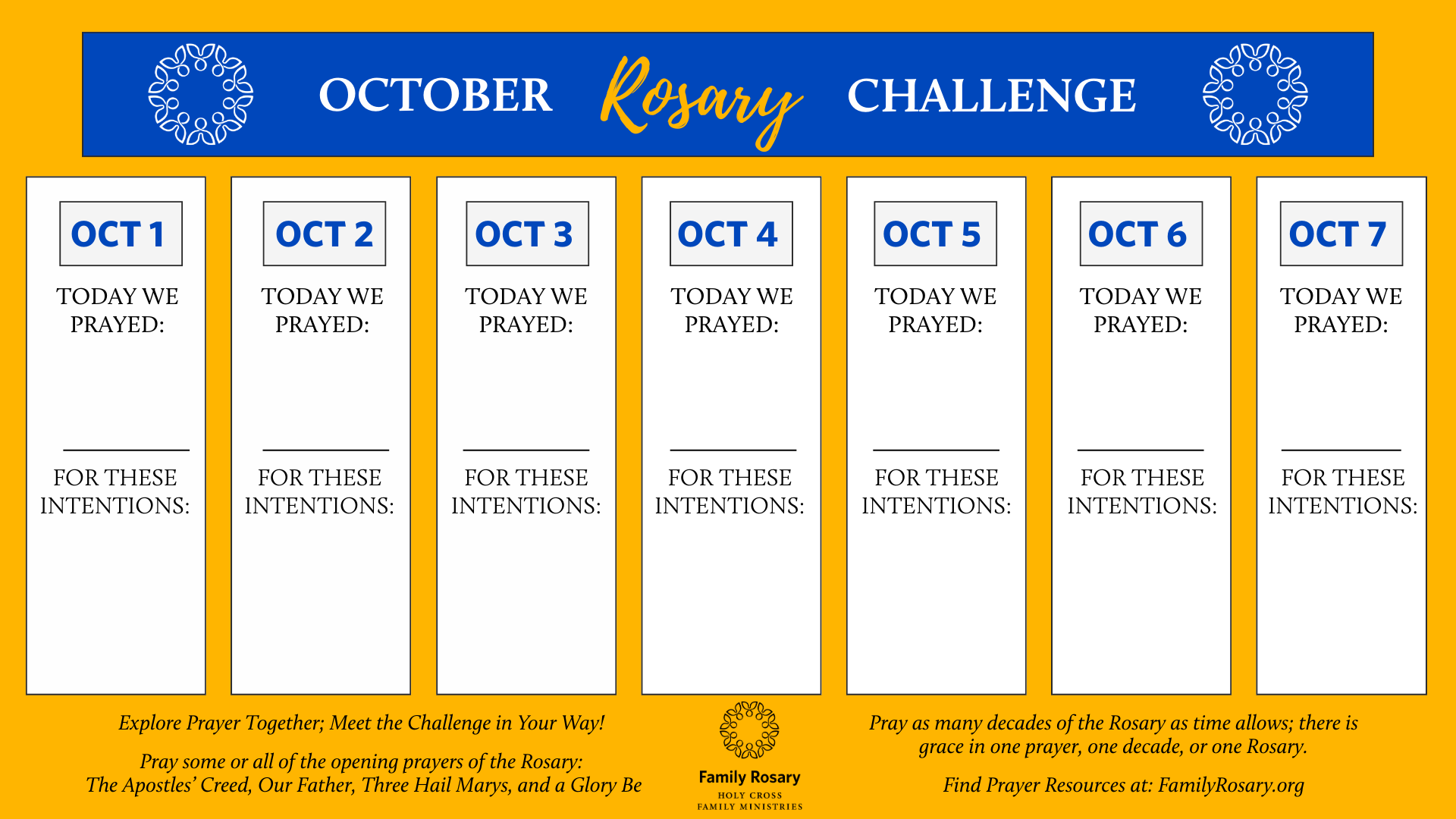 October Rosary Challenge